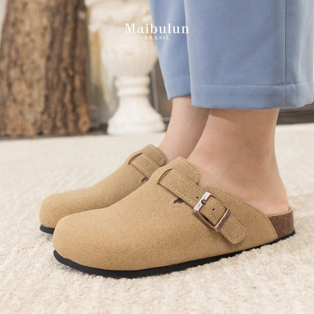 Pucon Suede Clog - Light Brown | Savile & Co.