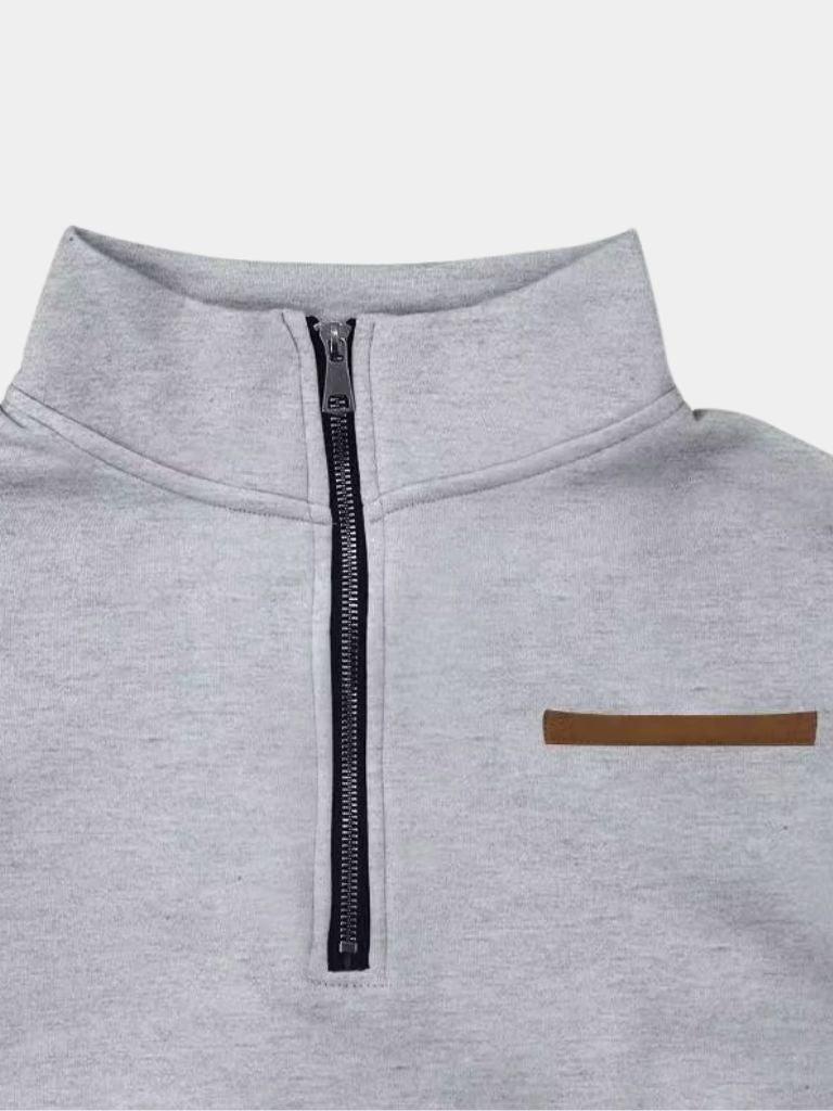 Slate Urban High Collar Pullover | Savile & Co.