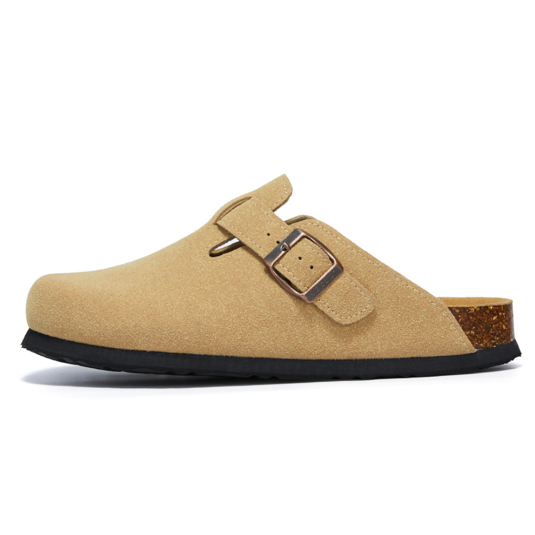 Pucon Suede Clog - Light Brown | Savile & Co.