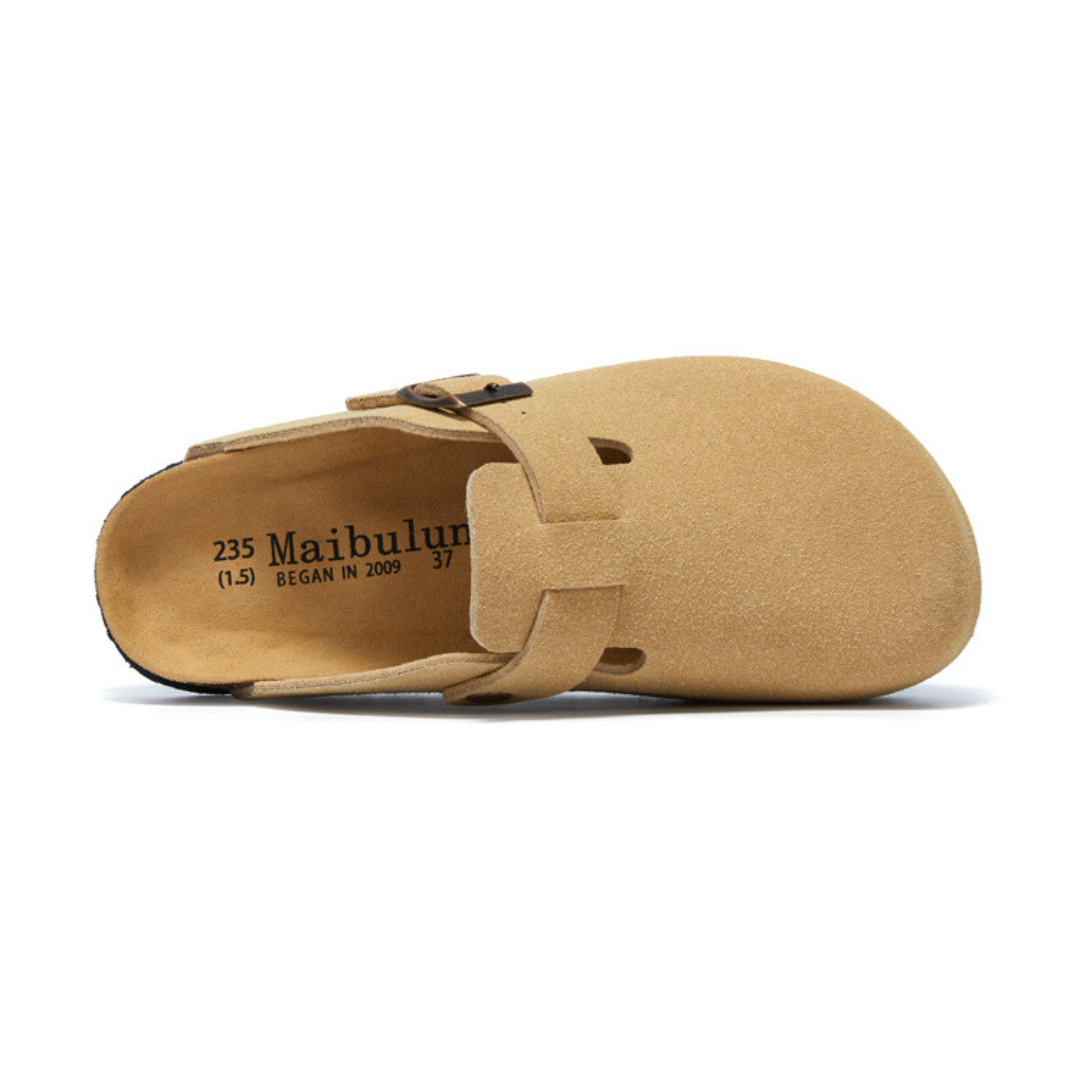 Pucon Suede Clog - Light Brown | Savile & Co.