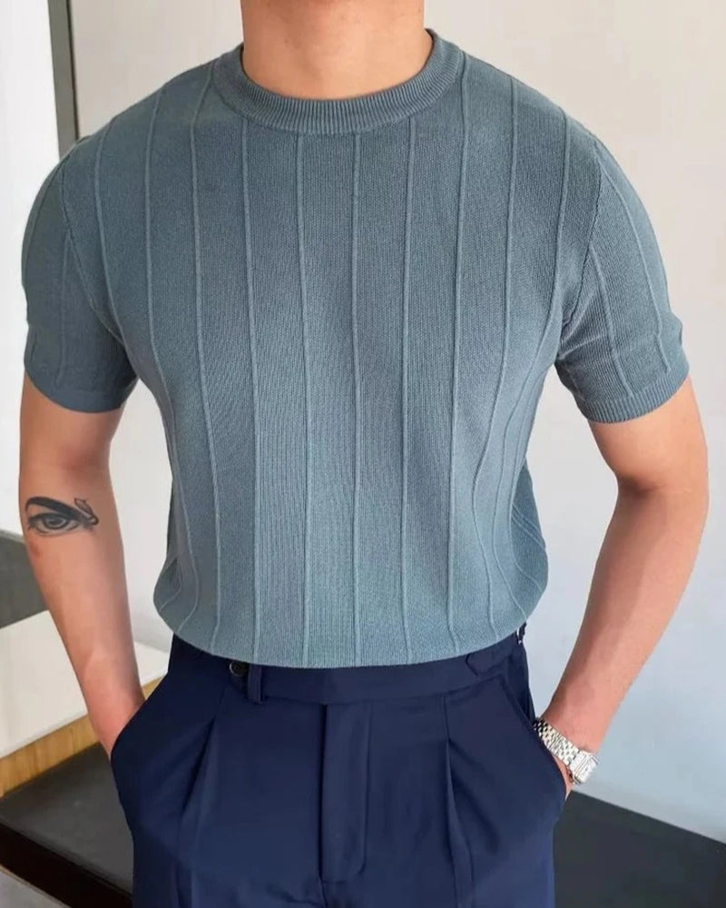 Cannes Ribbed T-Shirt | Savile & Co.