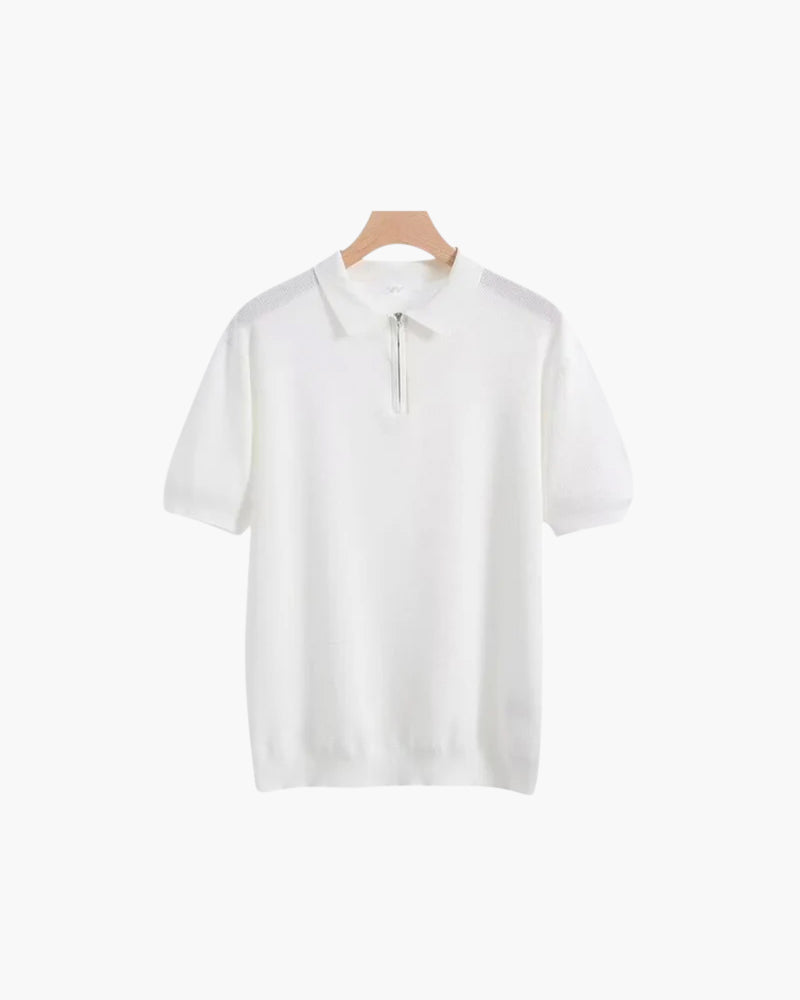 Marbella Zip Up Polo | Savile & Co.