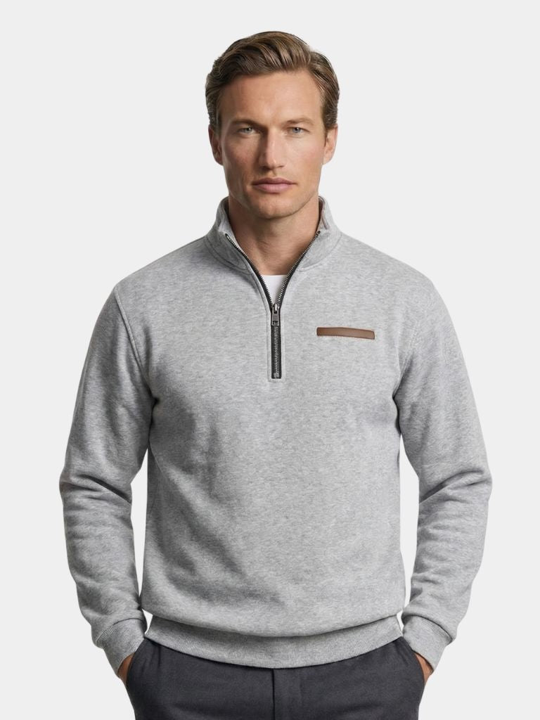 Slate Urban High Collar Pullover | Savile & Co.
