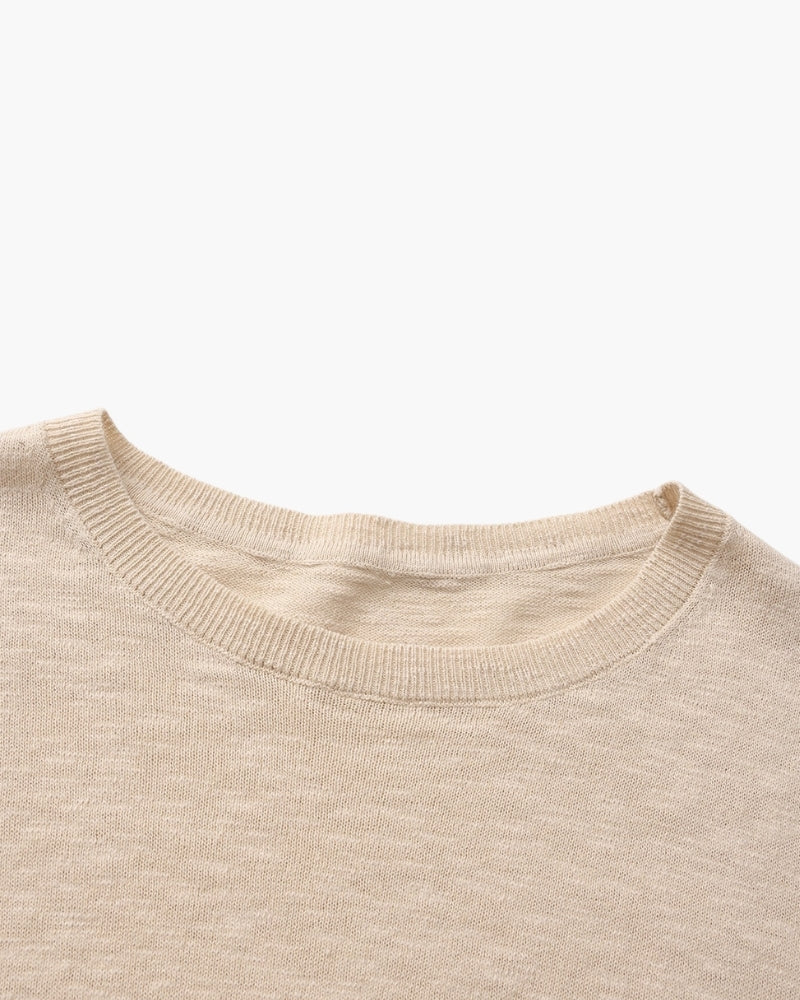 Linen Cotton Essential Crewneck | Savile & Co.
