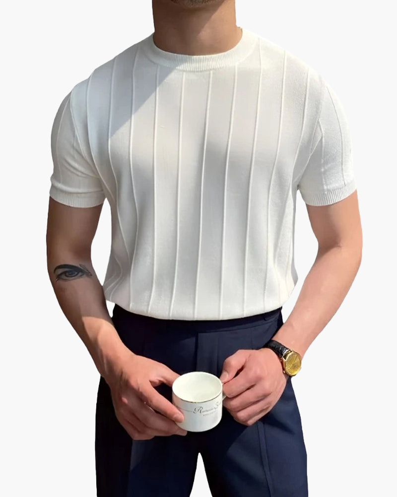 Cannes Ribbed T-Shirt | Savile & Co.