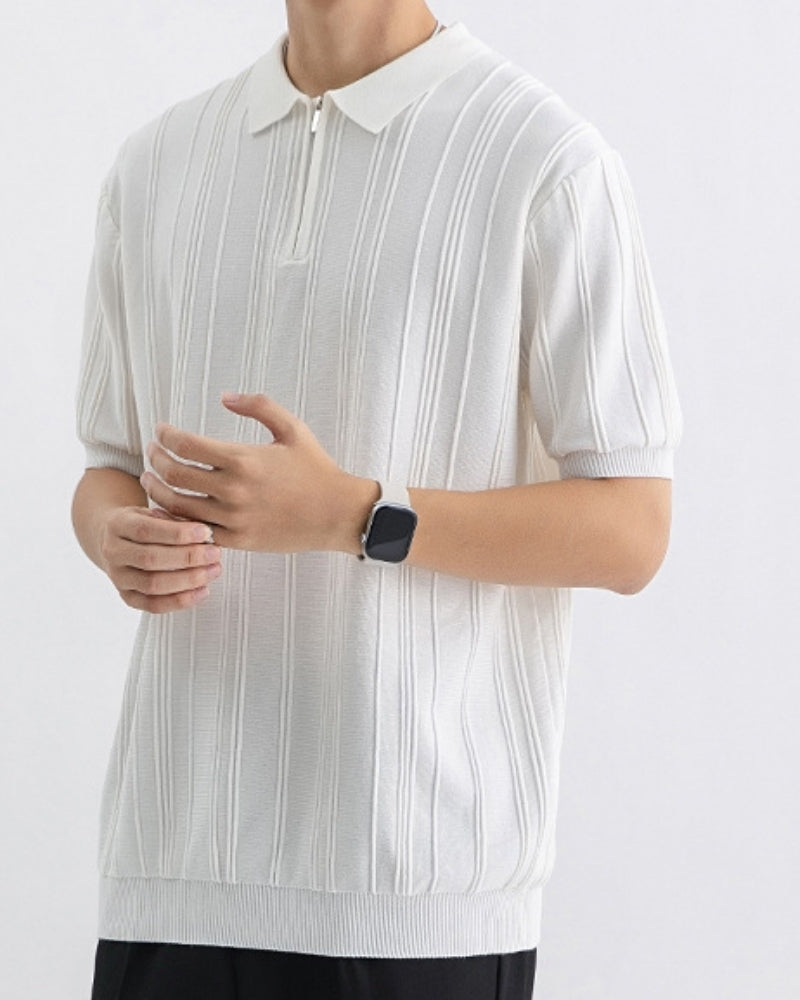 Signature Zip-Up Polo | Savile & Co.