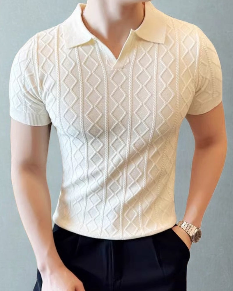 Signature Textured Knit Polo | Savile & Co.