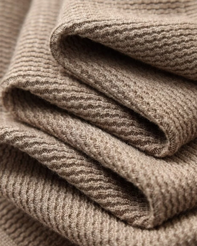 Textured Knit Polo Sweater | Savile & Co.