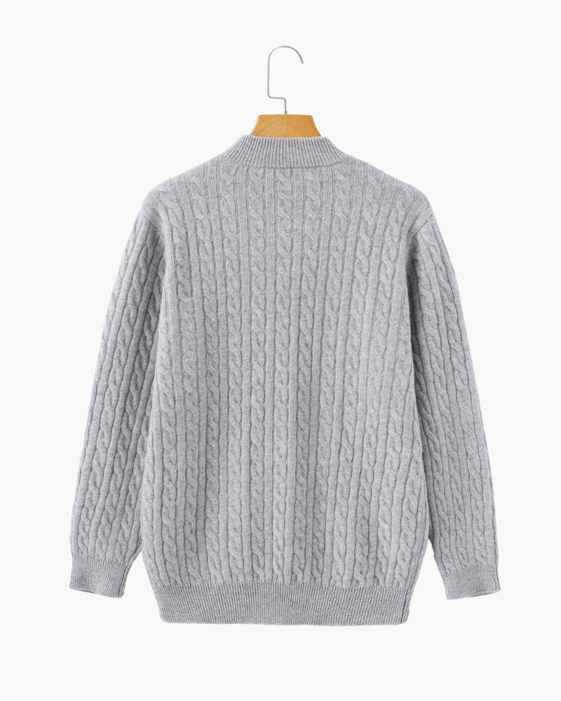 100% Cashmere Woven Half Zip | Savile & Co.