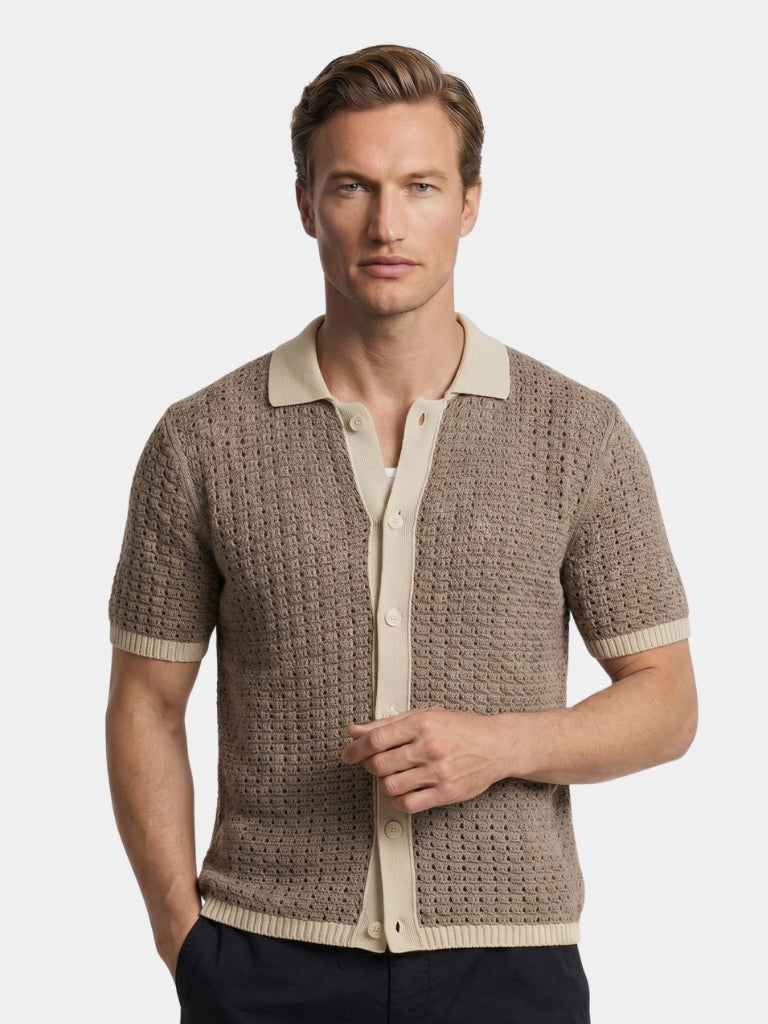 Structured Panel Resort Shirt | Savile & Co.