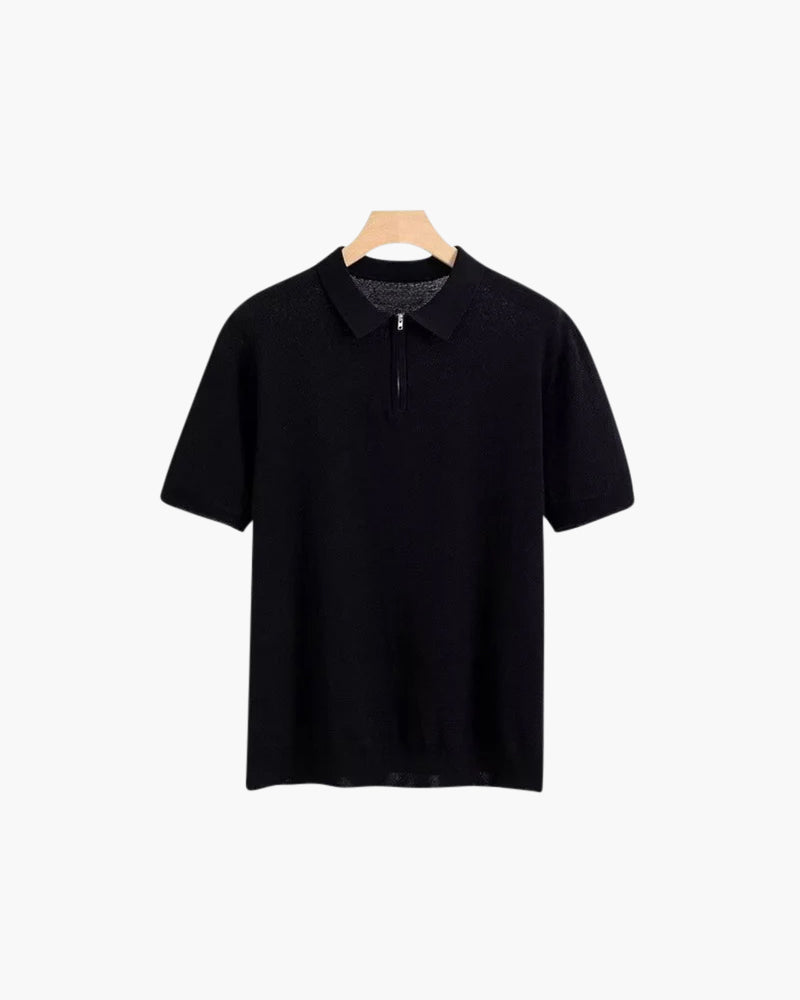 Marbella Zip Up Polo | Savile & Co.