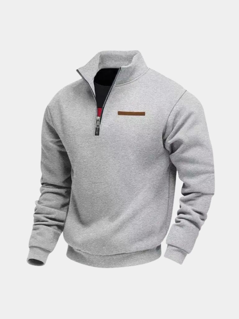 Slate Urban High Collar Pullover | Savile & Co.