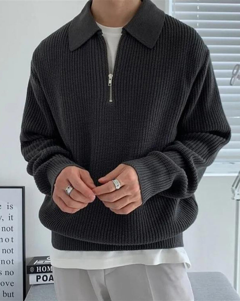 Cesare Half Zip Sweater | Savile & Co.