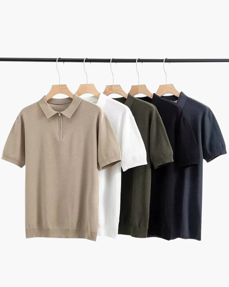 Marbella Zip Up Polo | Savile & Co.