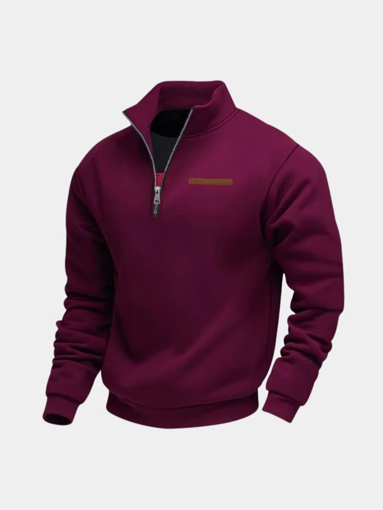 Slate Urban High Collar Pullover | Savile & Co.