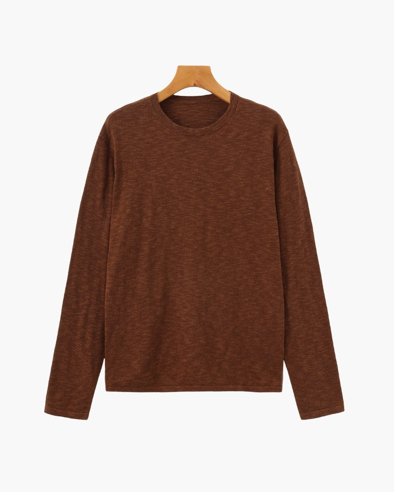 Linen Cotton Essential Crewneck | Savile & Co.