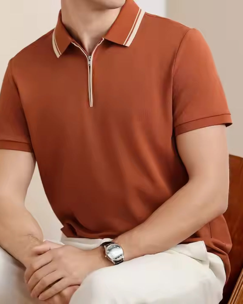 Ridgeway Zip Polo | Savile & Co.
