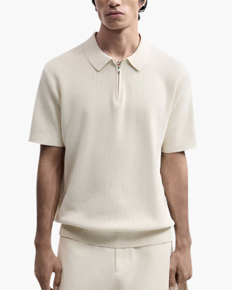 Marbella Zip Up Polo | Savile & Co.