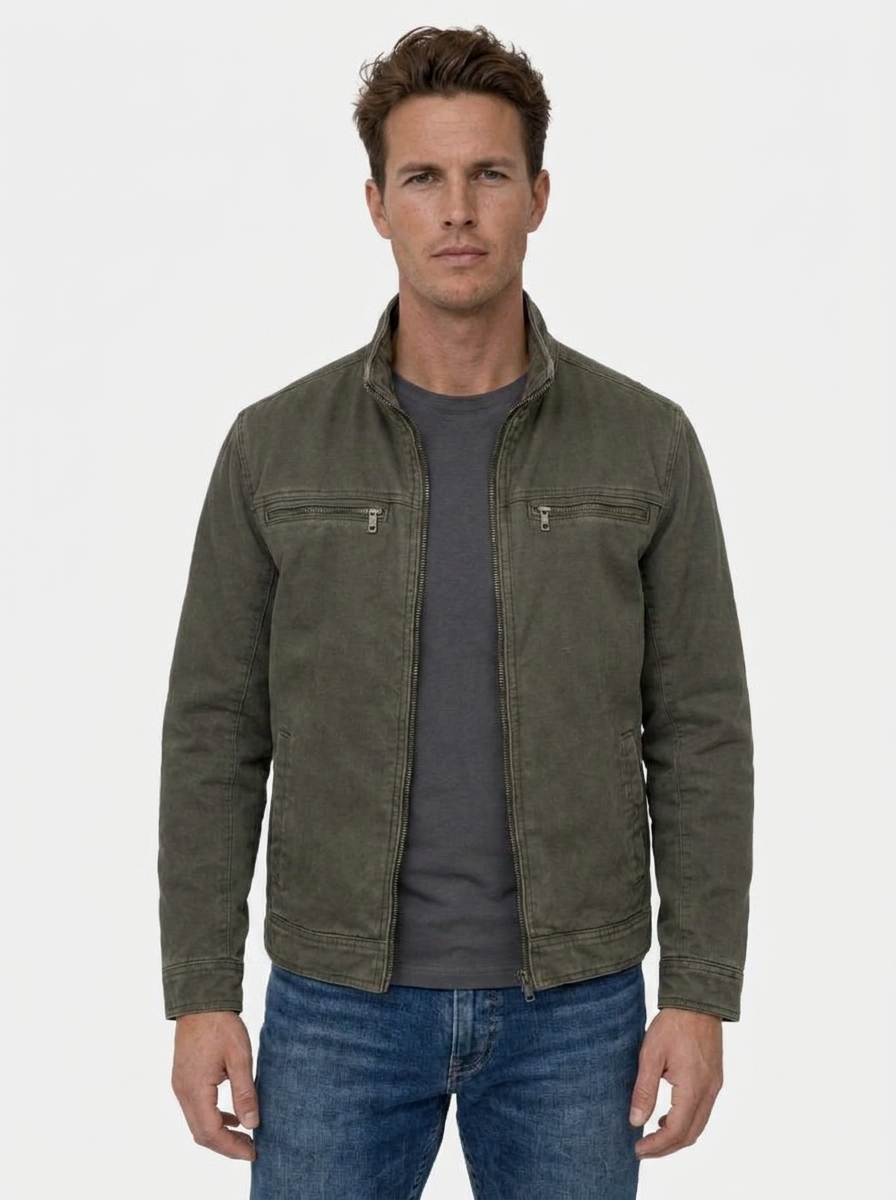 Valmont Vintage Olive Field Jacket | Savile & Co.