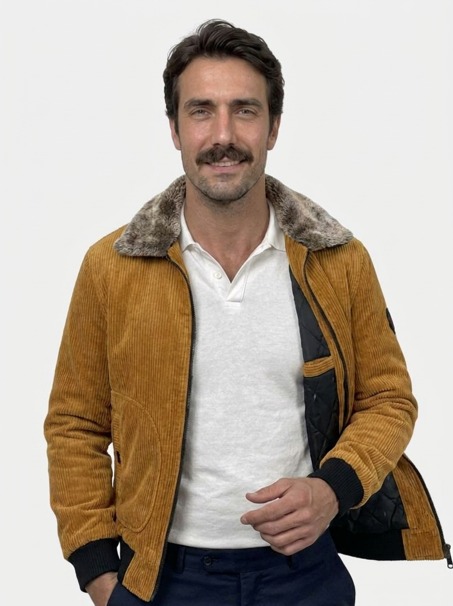 Thermal Windbreaker Corduroy Jacket | Savile & Co.