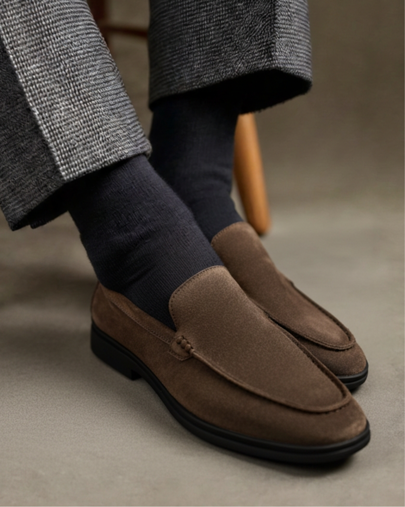 Premium Suede Loafers - Black Soles | Savile & Co.