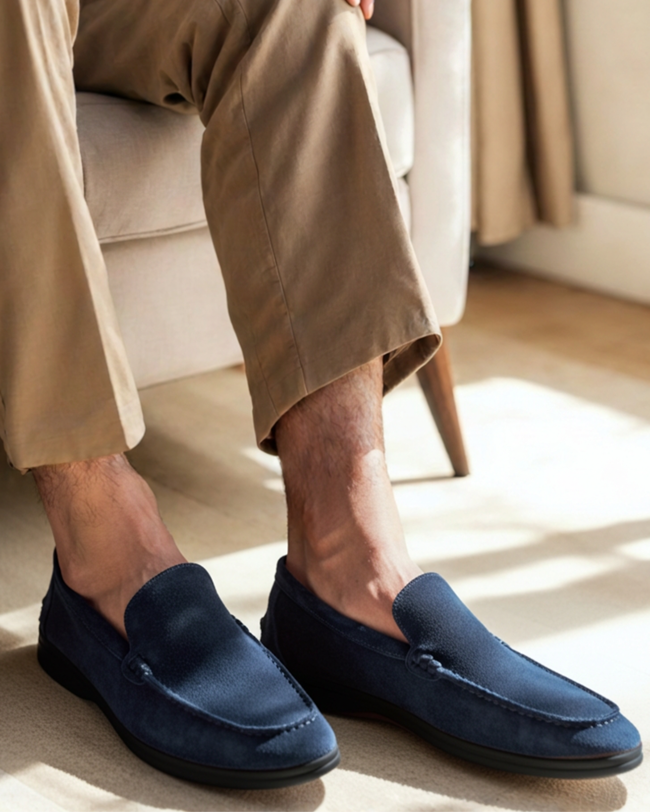 Premium Suede Loafers - Black Soles | Savile & Co.