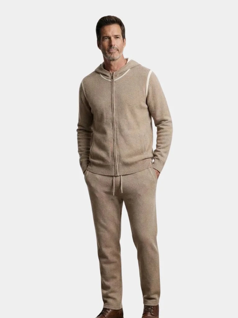 Belvoir Taupe Cashmere Set | Savile & Co.