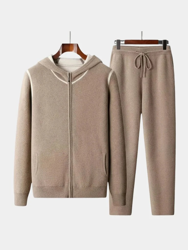 Belvoir Taupe Cashmere Set | Savile & Co.