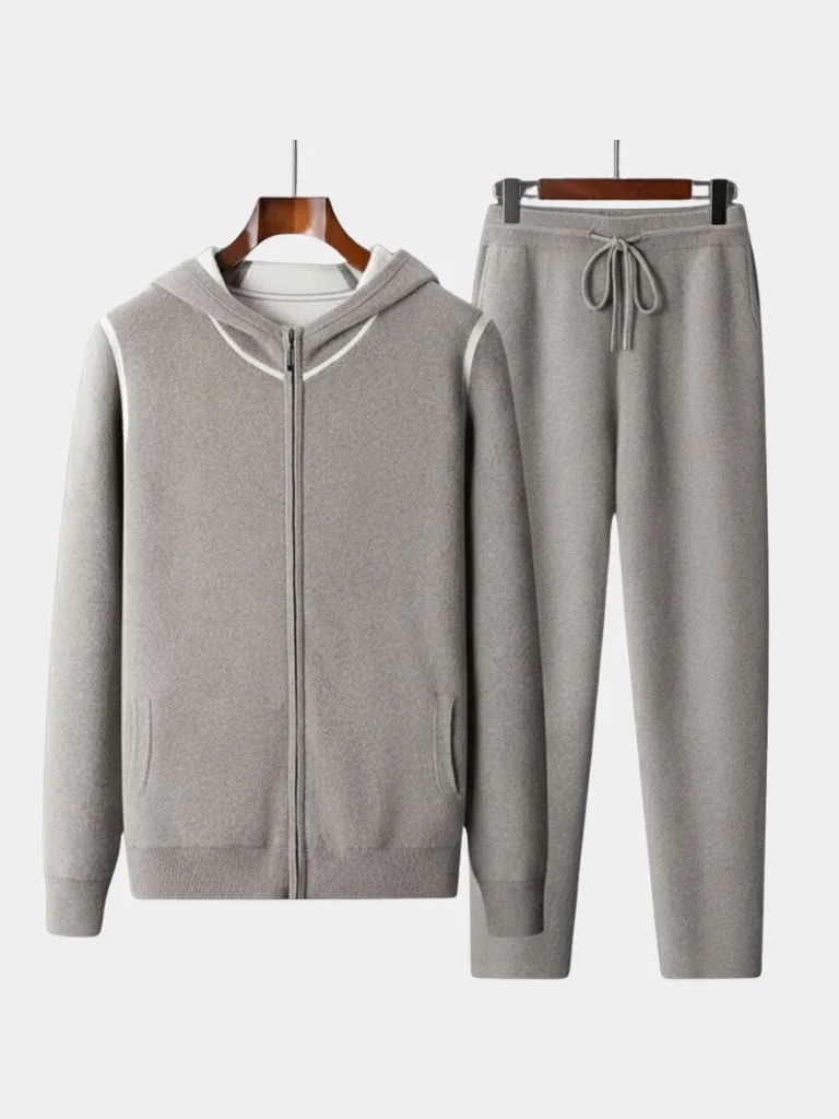 Belvoir Taupe Cashmere Set | Savile & Co.