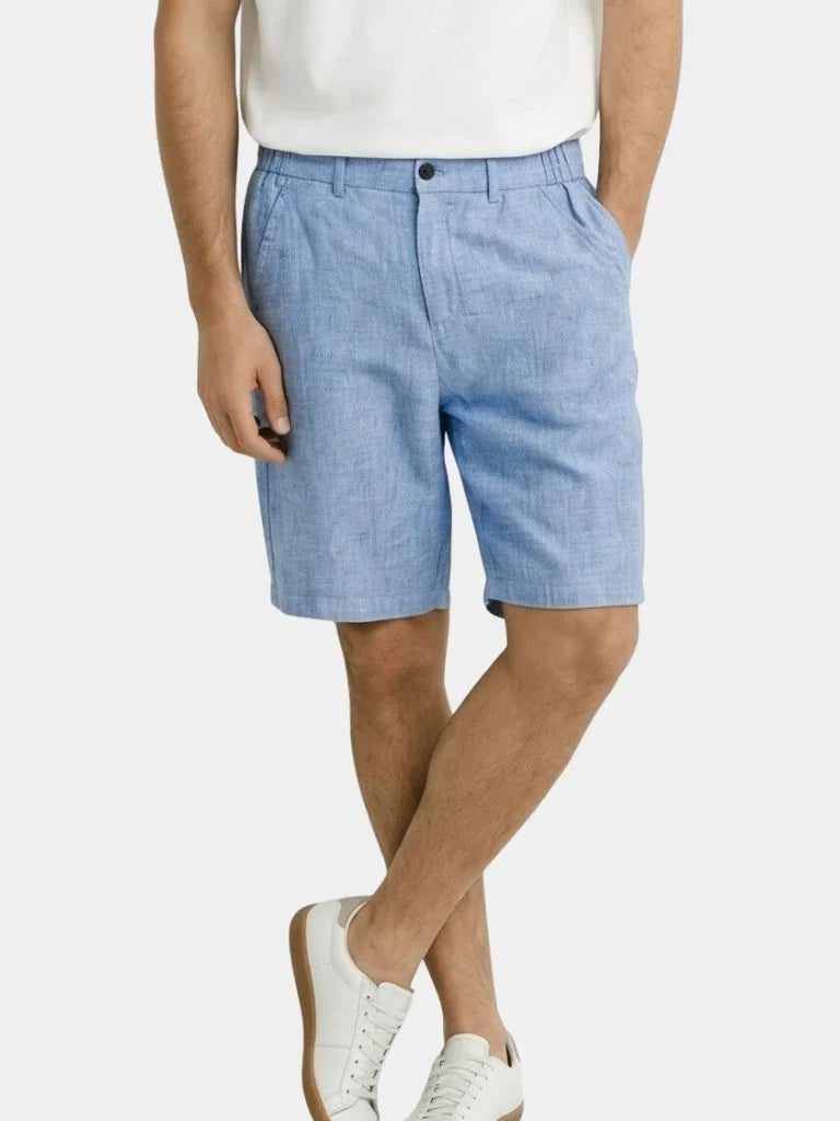 Bleu Horizon Linen Shorts | Savile & Co.