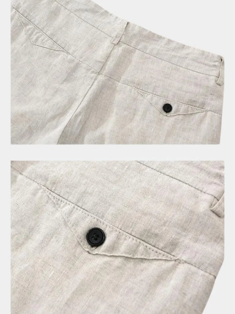 Bleu Horizon Linen Shorts | Savile & Co.