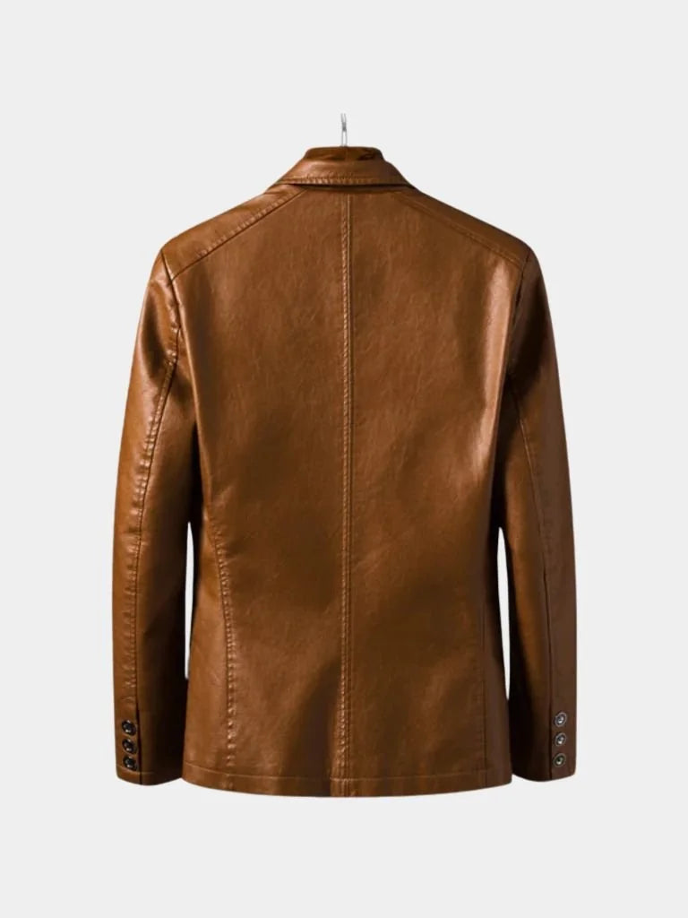 Bold Caramel Leather Jacket | Savile & Co.