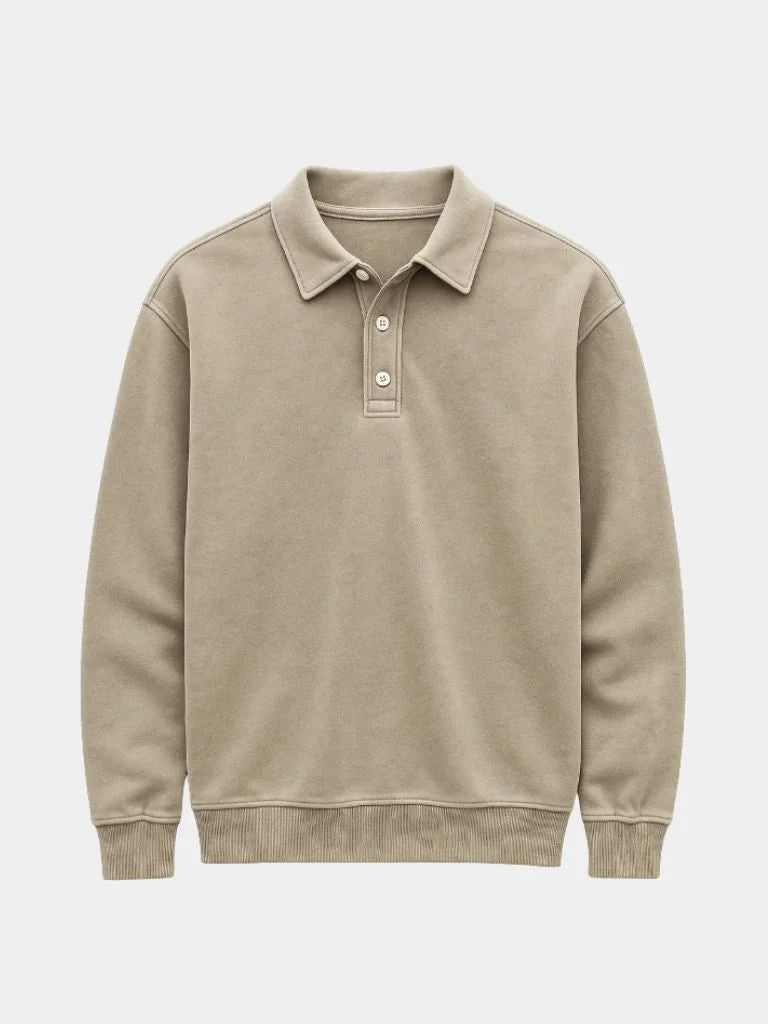 Canyon Mist Long Sleeve Polo Shirt | Savile & Co.
