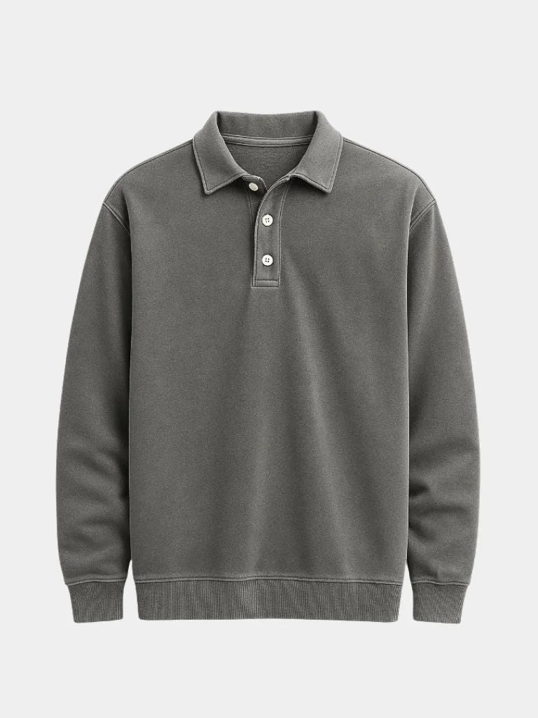 Canyon Mist Long Sleeve Polo Shirt | Savile & Co.
