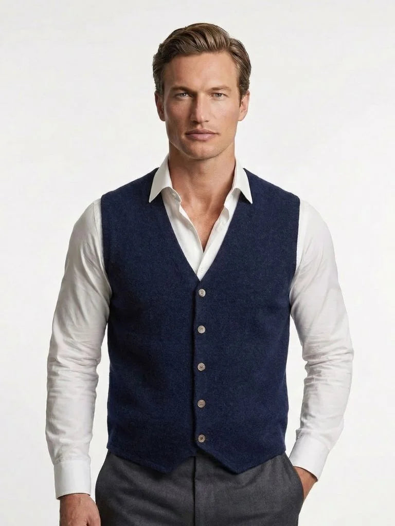 Cashmere Cardigan Vest | Savile & Co.