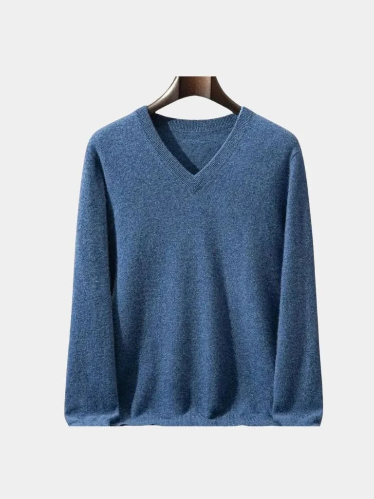 Cashmere V Neck Knitwear Sweater | Savile & Co.