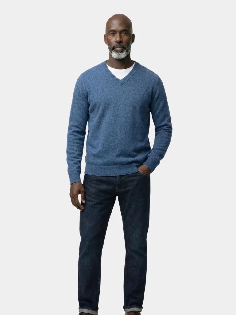 Cashmere V Neck Knitwear Sweater | Savile & Co.