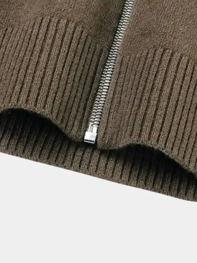 Cashmere Zip Sweater Knit Turtleneck | Savile & Co.