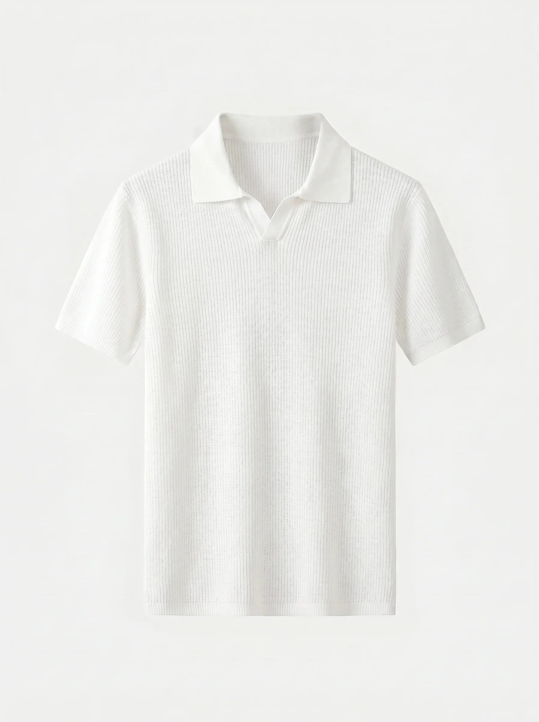 Casual Buttonless Knit Polo Shirt | Savile & Co.