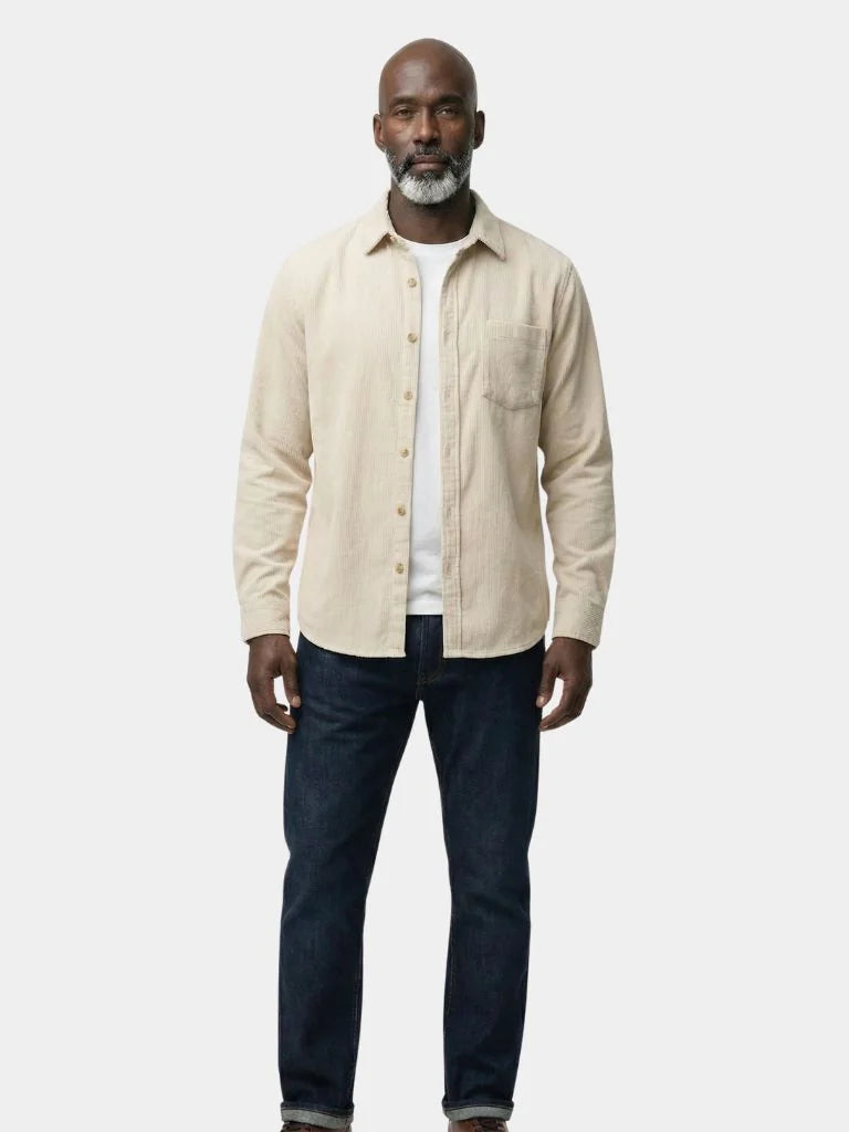 Casual Solid Corduroy Shirt | Savile & Co.