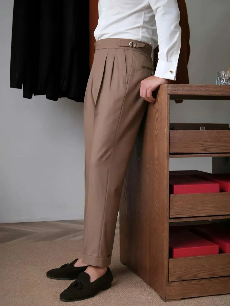 Classic Genova Sidetab Trousers | Savile & Co.