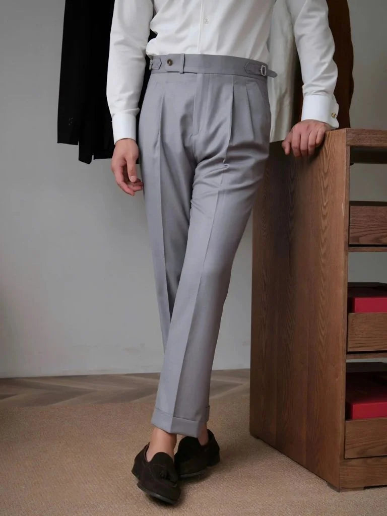 Classic Genova Sidetab Trousers | Savile & Co.
