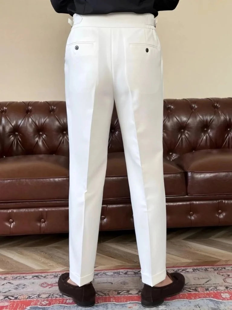 Classic Italy Sidetab Elastic Trousers | Savile & Co.