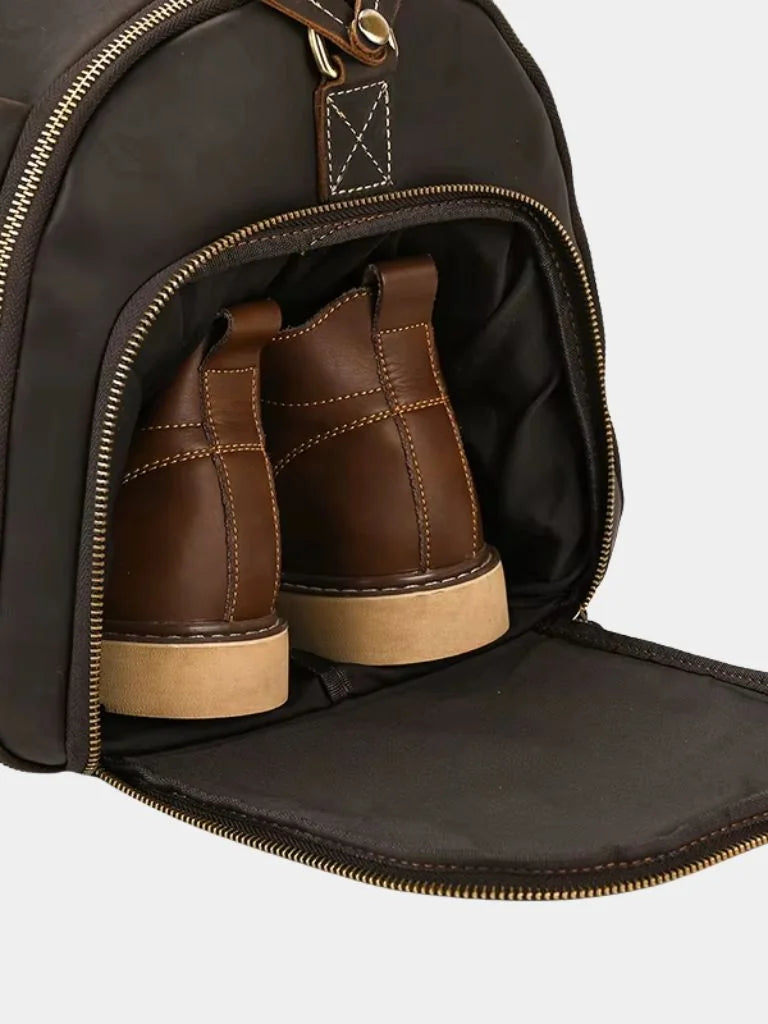 Continental Weekender Leather Travel Bag | Savile & Co.