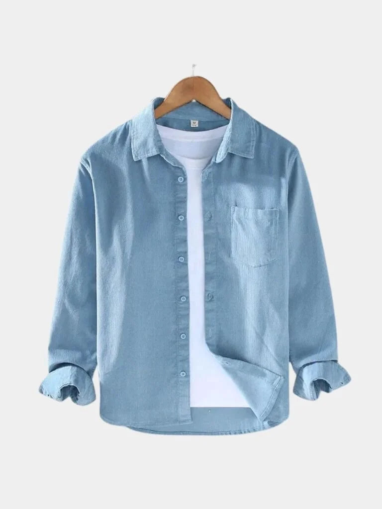 Corduroy Classic Blue Shirt | Savile & Co.