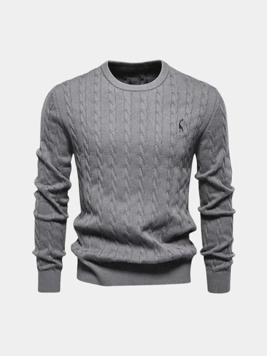 Cotton Crew Neck Pullover Sweater | Savile & Co.