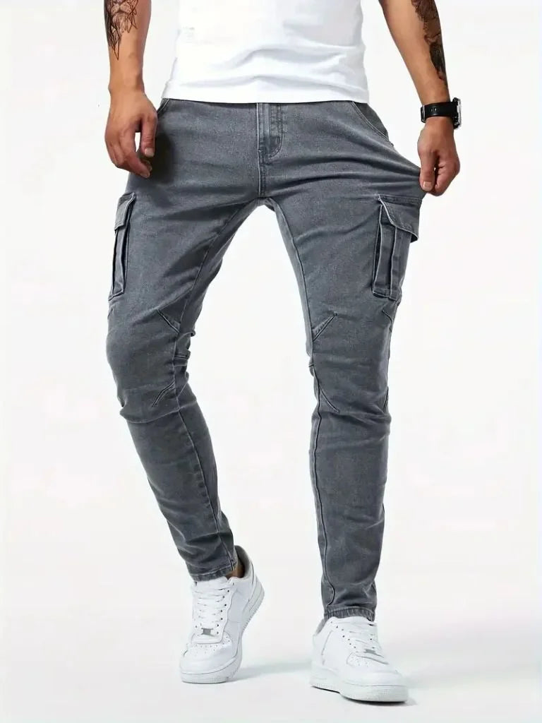 Denim Jeans Cargo Trousers | Savile & Co.