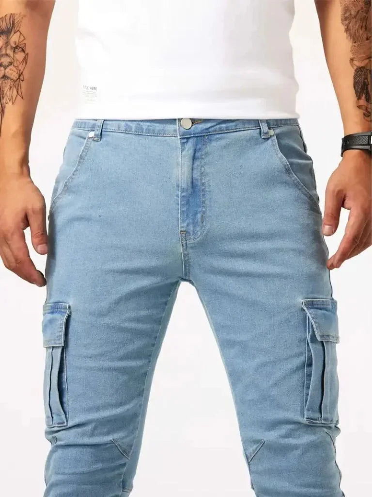 Denim Jeans Cargo Trousers | Savile & Co.