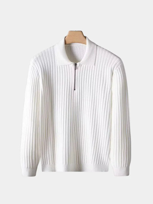 Elegant Quarter Zip Long Sleeve Polo | Savile & Co.