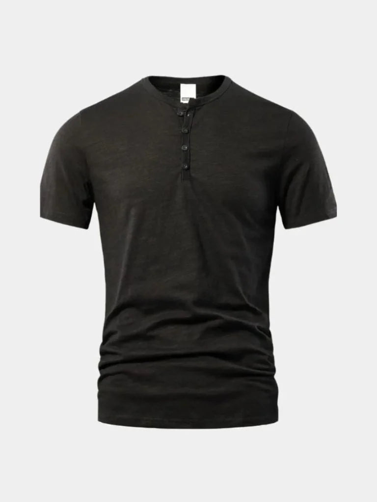 Essential Casual Henley Neck T-Shirt | Savile & Co.